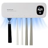 HubiCare Toothbrush Cleaner Fan Drying Function Toothbrush Holder Easy to Clean 5 Slots, Wall Mounted 4,000mAh Large Capacity Rechargeable Cordless Home Toothbrush Holder, Ideas