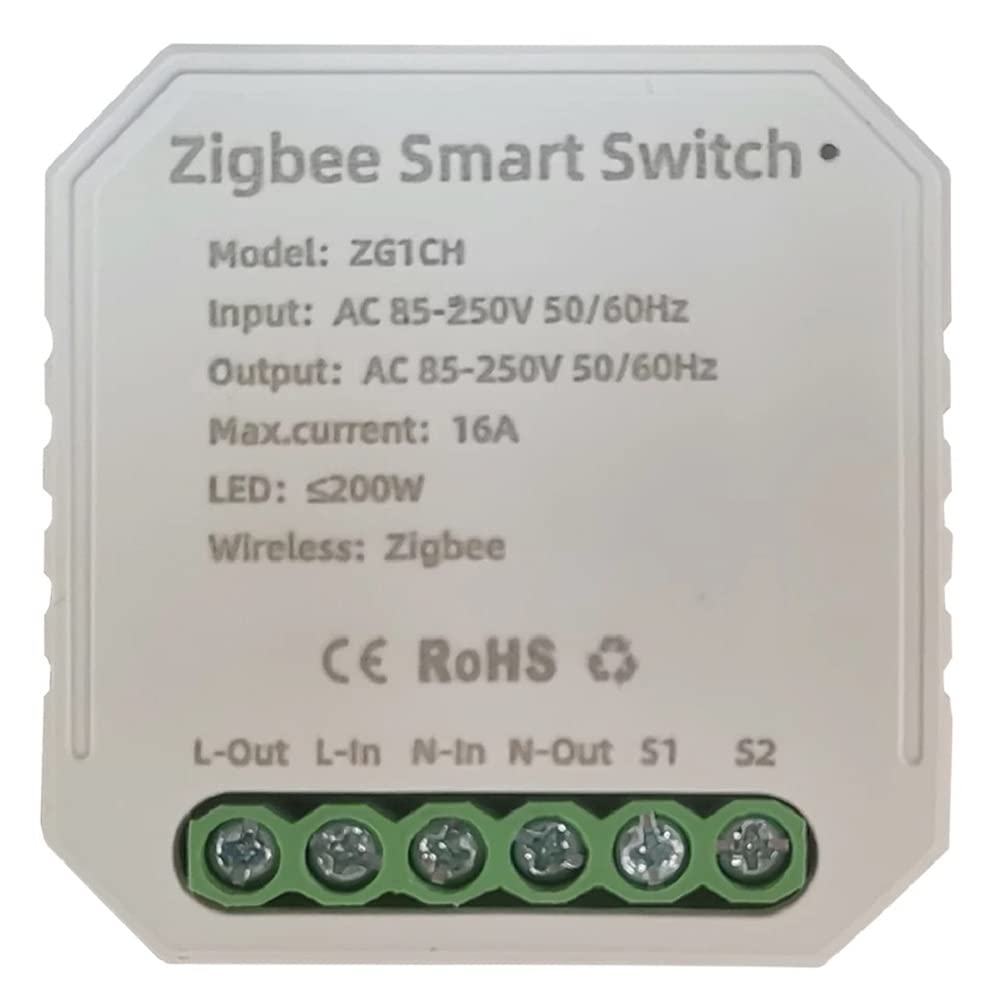 MHCOZY Zigbee Switch Controller Module,Mini 1 Gang 1/2 way,DIY Smart Light Switch,Works with Ewelink Tuya Zigbee hub, SmartThings, Alexa, Google Home