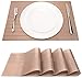 CM&A Placemats - Table Mat - Vinyl Mat - PVC Kitchen Placemats - Heat Resistant - Stain Resistant - Anti Skid Mat - Washable Placemats - Placemats Set of 4
