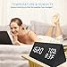 Digital Alarm Clock, Micarsky Wooden Led Digital Clock for Bedrooms with 3 Alarms Setting, 3 Levels Brightness, Dual Power, Dual Time (12/24) Mode, Voice Control, Temperature and Humidity Displaying