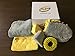 Car Wash Kit 6-Piece Microfiber Cleaning Cloths Towels Rags Sponges Wash Mitt and Carpet Brush, Shops, Garages, Walls, Siding, Furniture, Floors, Trucks, Motorcycles, Boats, Rugs, etc.