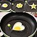 PNBB 8pcs Different Shapes Stainless Steel Fried Egg Molds with 1pc Silicone Pastry Brush - Set of 9