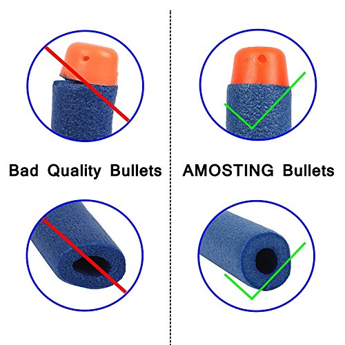 AMOSTING Refill Darts 100PCS Bullet for Nerf N-Strike Elite Zombie Strike Rebelle - Blue