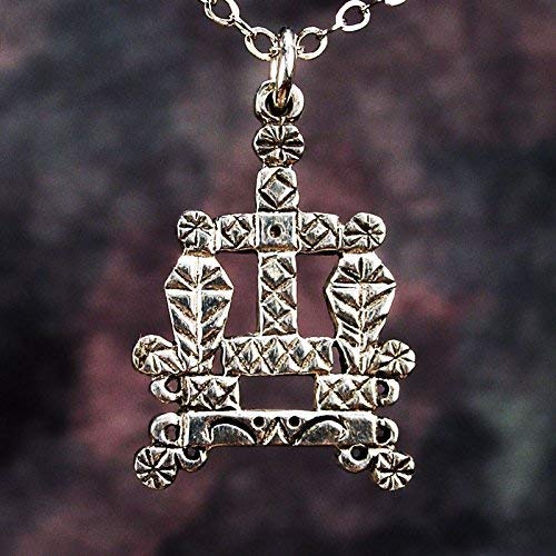 BARON SAMEDI Veve Charm Pendant STERLING Silver 925 Lwa Vodou VOODOO Necklaces & Pendants