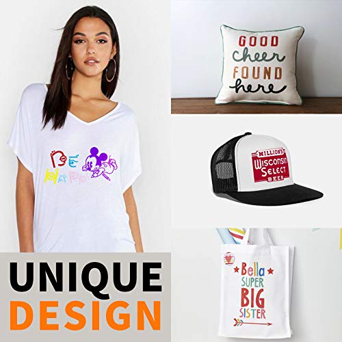 HTVRONT White HTV Heat Transfer Vinyl Bundle: 24 Pack 12"x12" White ...