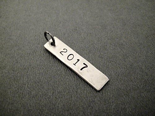 ONE (1) YEAR Hand Hammered Nickel Silver CHARM ONLY - Choose Year - 2016, 2017, 2018, 2019, 2020, 2021, 2022, 2023, 2024, 2025 Charm Only - Choose your YEAR One Charm Only