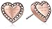 Michael Kors Tone Signature Heart Stud Earrings