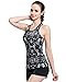 Campeak Women's Mesh Outdoor Running Vest Yoga Gym Fitness Tank Tops Built-in Shelf Bras(Broken Black -L)