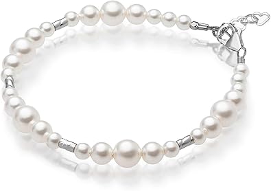 sterling silver flower girl bracelet