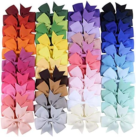 40Pcs 3'' Baby Girls Hair Bows Grosgrain Boutique bow Clips For Teens Toddlers Kids Children infants