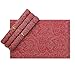 Placemats Dining Room placemats for dining Table Heat Insulation Stain-resistant Woven Vinyl Kitchen Place Mats, Set of 4(Red)by Meluoher