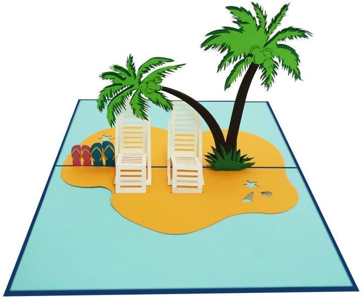 Sweetpopup® 3D Beach Pop-Up Card, Ideal for Birthdays Summer Holidays, Vacations, Honeymoons - Image 4