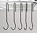Flammi 20 Pack Pot Rack Hooks Rustproof Black Finish Steel S Hanging Hooks for Kitchen Utensils Cookware Pan Plants Towels Clothes