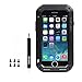 Apple iPhone 7 Plus case,Feitenn Water Resistant Armor Tank Aluminum Metal Bumper Gorilla Glass Soft Rubber Military Heavy Duty Shockproof Hard Case for iPhone 7 Plus 5.5inch (Black)
