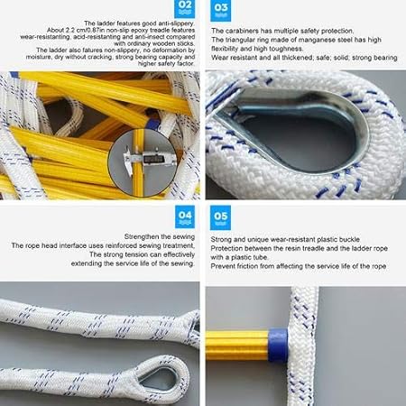 Escaleras De Fuego Escalera De Cuerda De Madera Escaleras De Evacuación