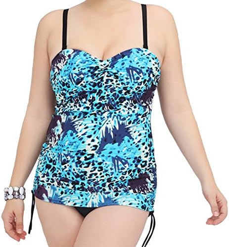 CXSJ Women's Bikinis Bathing Suits Nylon Siamese Swimwear Adjustable Seabed Pattern Printing