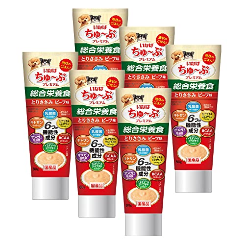 いなば ちゅ~ぶプレミアム とりささみ ビーフ味 80g 6個セット商品画像