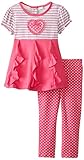 Kids Headquarters Girls' Hot Pink Tunic with Leggings
