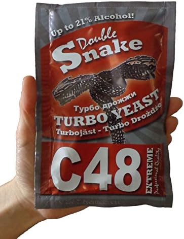 Double Snake C48 Turbo Yeast 25L 14%-21% ABV Homebrew Vodka Wash Moonshine