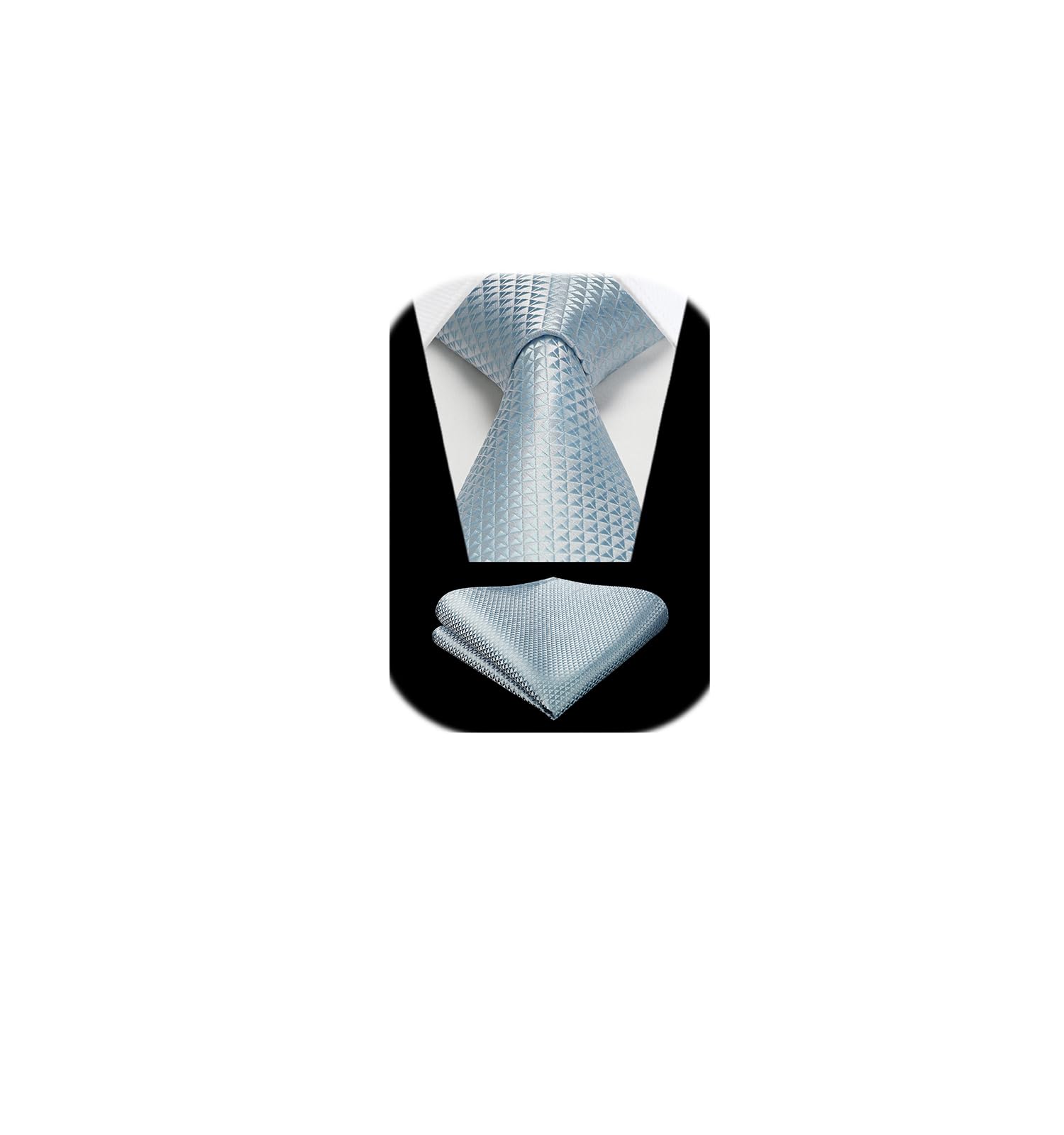 HISDERN Mens Ties Blue Ties for Men Formal Baby