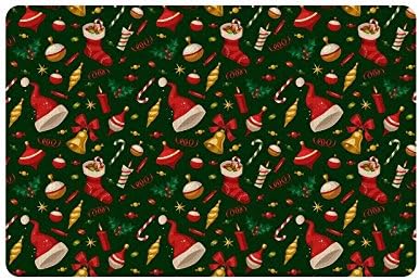 Custom Christmas Pattern Doormat Entrance Mat Floor Mat Rug Mats Rubber Non Slip 23.6"(L) x 15.7"(W)