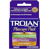 Trojan Pleasure Pack Condom, 3 Count