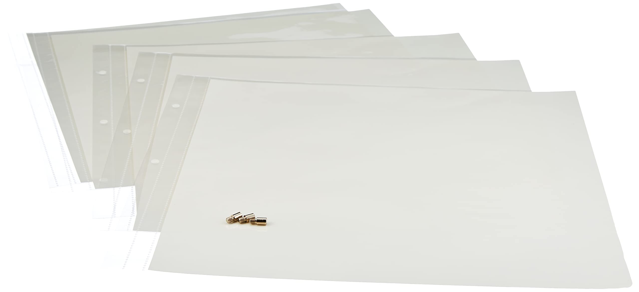 Artemio 30.5 x 30.5 cm Plastic Sleeves with 3-Holes Photo Album, Pack of 10, Transparent