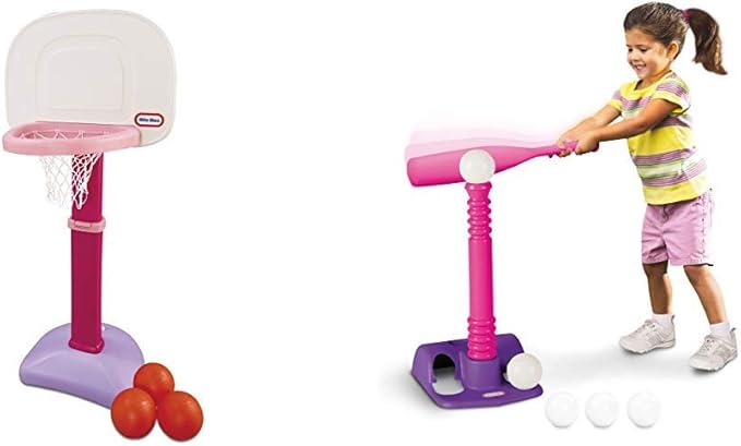 little tikes pink basketball goal