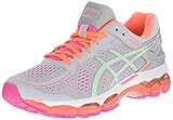 ASICS Women's Gel Kayano 22 Running Shoe, Silver Grey/Pistachio/Fiery Coral, 10 M US