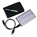 USB 2.0 External 2.5-inch SATA Aluminum HDD Enclosure Case for Laptop (Silver)