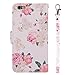 UrSpeedtekLive iPhone 6s Case, iPhone 6 Case, Premium PU Leather Funny Pattern Flip Wallet Case Cover w/Card Slots & Stand Compatible iPhone 6/6s 4.7 Inch, Flower 2