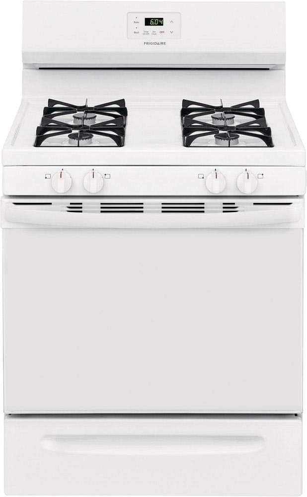 Frigidaire FCRG3005AW 30" Gas Freestanding Range, Manual Clean, 5 CuFt - White