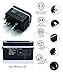 JZxin Travel Charger Power AC Adapter Universal All in One Worldwide Dual USB Ports Wall Charging US To UK/EU/AU Safety Fuse Protection