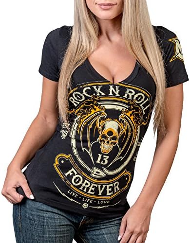 Wornstar Rock N Roll Forever V-Neck Tee