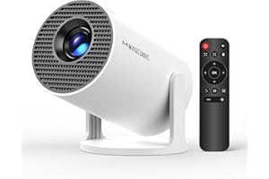 Magcubic HY300PRO Mini Projector with WiFi and Bluetooth, 4K Support 200ANSl Smart Portable Projector, AutoKeystone, 180° Rotation, Home Video Proyector for Home, Bedroom, Outdoor Android 14