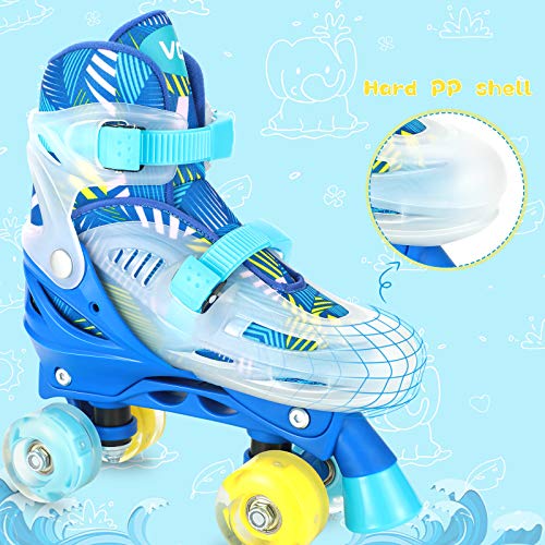 GVDV Roller Skates for Boys Adjustable Size Double Roller Skates