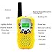 Aphse Kids Walkie Talkie Two Ways Radio Toy T-388 Walkie Talkie for Kids 3 Miles Range 22 Channels FRS GMRS Handheld Mini Walkie Talkies for Outdoor Adventures Camping Hiking Set of 2 (Yellow)