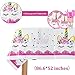 Unicorn Party Supplies Set, YMS 162pcs Unicorn Birthday Party for Girls Serve 16, Theme Party Decorations Includes Disposable Plates Forks Knives Spoons Napkins Horns Colorful Banner FDA Certificate