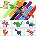 POKONBOY Dinosaur Slap Bracelets Dinosaur Party Favors - 24 Pack Silicone Slap Soft Dinosaur Bracelets Toys for Kids Dinosaur Birthday Party Supplies Boys Girls Party Favors Gifts Carnival Prizes Rand
