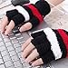 Livoty USB Heating Winter Gloves Women Hand Warm Gloves Heated Fingerless Warmer Mitten (Black)