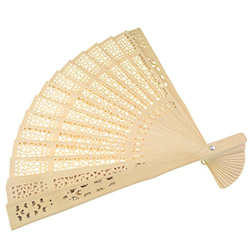 Aeroway Sandalwood Fan (Set of 48 pcs) - Baby Shower Gifts & Wedding - Thumbnail 6