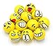 Set of 12 - Fun Face Stress Balls Cute Hand Wrist Stress Reliefs Squeeze Balls for Kids and Adults at School or Office Party Favors (Yellow Color Random Faces) (Classic)