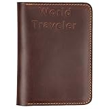 b.still Leather  U.S. Passport ID Card Holder, Travel Wallet Case for 2 Passports, Ideal for Couples