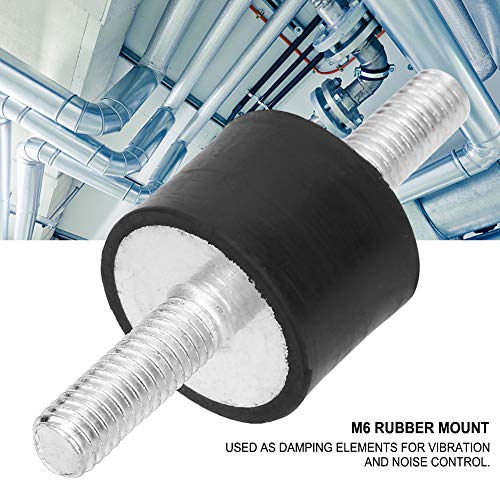 Eujgoov 4 Pieces Silentblock M6 Anti-Vibration Rubber Mounts for Car and Boat VV20x15 M6x18, Complete Set Without Noise