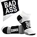 Gone For a Run Inspirational Ankle Socks for Women - Affirmation - Fun Running Socks - Runners Gifts & Motivation - Bad Ass (Black)