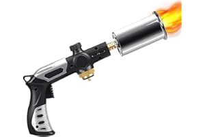 RAINPOT Saker Torch Gun Plus 2026|3272°F High Heat Culinary Torch with Adjustable Flame&Safety Lock|Portable Butane Torch for Sous Vide Searing|Cooking,Campfire Starter,BBQ,Welding (1PC)