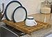 KitchenEdge Over The Sink Dish Drying Rack, Plate Pot Drainer for Kitchen Countertop, 100% Natural Bamboo