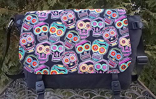 sugar skull messenger bag