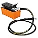 Happybuy 10000 PSI Capacity Hydraulic Foot Pump 1/2 Gallon 98 Cubic Air Hydraulic Pump Air Actuated Treadle Hydraulic Pump Aluminum Shell Single Acting Auto Repair Tool (Single Acting)