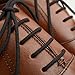 Miscly 3 Pairs Round Oxford Shoelaces for Dress Shoes 3/32″ Thin (36″, Black)